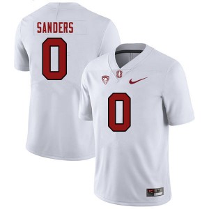 Men Isaiah Sanders White Stanford Cardinal College Football #0 Jersey 176855-716