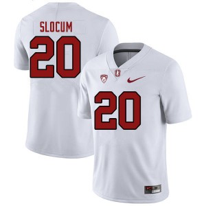 Men Jaden Slocum White Stanford University College Football #20 Jersey 166345-550