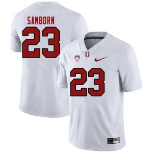 Men Ryan Sanborn White Stanford University College Football #23 Jersey 203471-790