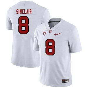 Men Tristan Sinclair White Cardinal College Football #8 Jersey 117286-771