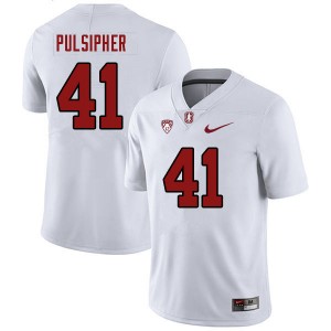 Men Anson Pulsipher White Stanford College 2023 Football #41 Jersey 268671-229