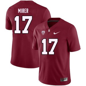 Men Charlie Mirer Cardinal Stanford Cardinal College 2023 Football #17 Jersey 272214-822
