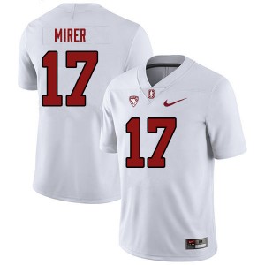 Men Charlie Mirer White Stanford University College 2023 Football #17 Jersey 921614-938