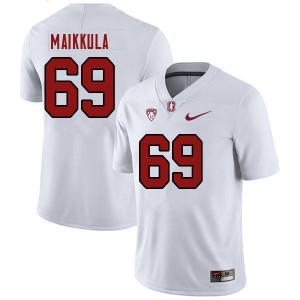 Men Jake Maikkula White Stanford Cardinal College 2023 Football #69 Jersey 994745-309