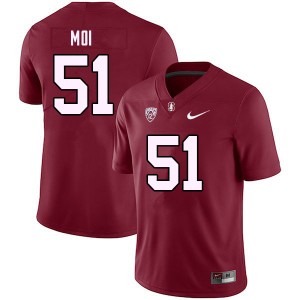 Men Jaxson Moi Cardinal Cardinal College 2023 Football #51 Jersey 793680-116