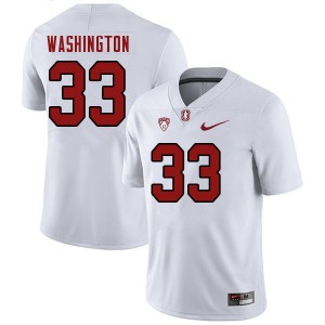 Men Kenaj Washington White Stanford Cardinal College 2023 Football #33 Jersey 836973-238