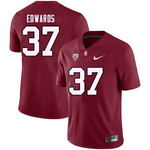 Men Scotty Edwards Cardinal Cardinal College 2023 Football #37 Jersey 302760-234