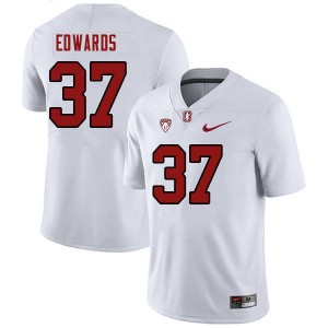 Men Scotty Edwards White Stanford Cardinal College 2023 Football #37 Jersey 635876-822
