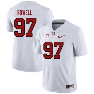 Men Zach Rowell White Stanford University College 2023 Football #97 Jersey 680011-155