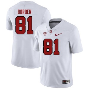 Men Ahmari Borden White Stanford College Football #81 Jersey 600109-535