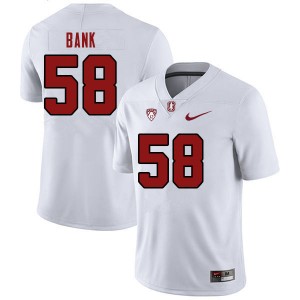 Men Alec Bank White Stanford University College Football #58 Jersey 990435-354