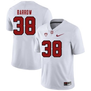 Men Brendon Barrow White Stanford University College Football #38 Jersey 633444-332