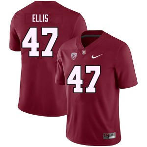 Men Caleb Ellis Cardinal Stanford University College Football #47 Jersey 839238-569