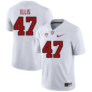 Men Caleb Ellis White Stanford University College Football #47 Jersey 817095-257