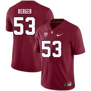 Men Carson Berger Cardinal Cardinal College Football #53 Jersey 338983-901