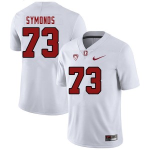 Men Charlie Symonds White Cardinal College Football #73 Jersey 340963-469