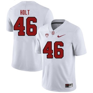 Men Chico Holt White Stanford Cardinal College Football #46 Jersey 416719-410