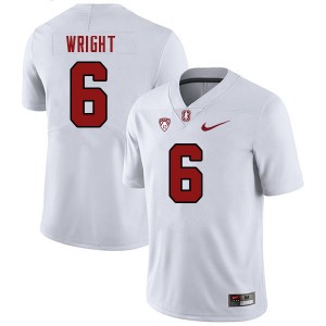 Men Collin Wright White Stanford College Football #6 Jersey 732817-562