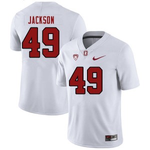 Men Evan Jackson White Stanford Cardinal College Football #49 Jersey 579209-558
