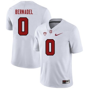 Men Gaethan Bernadel White Cardinal College Football #0 Jersey 749363-536