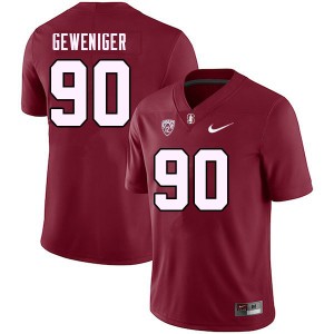 Men Gavin Geweniger Cardinal Cardinal College Football #90 Jersey 421150-244