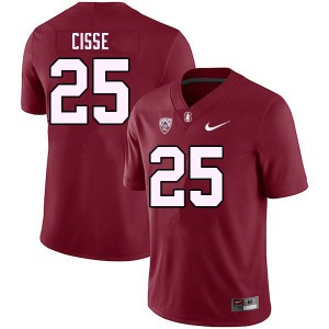 Men Ismael Cisse Cardinal Cardinal College Football #25 Jersey 779545-714