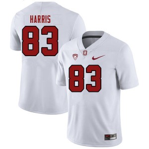 Men Jackson Harris White Stanford Cardinal College Football #83 Jersey 534101-137