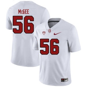 Men Miles McGee White Stanford University College Football #56 Jersey 310851-664