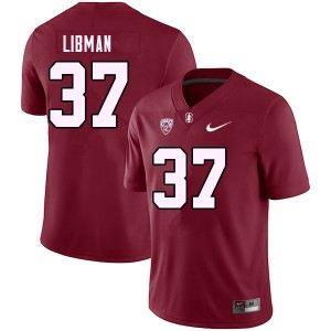 Men Myles Libman Cardinal Stanford Cardinal College Football #37 Jersey 844308-640