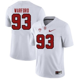 Men Peyton Warford White Cardinal College Football #93 Jersey 201985-906