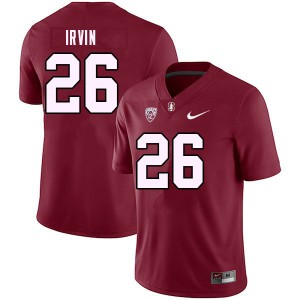 Men Sedrick Irvin Cardinal Stanford University College Football #26 Jersey 989246-802
