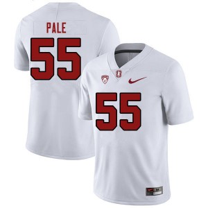 Men Simione Pale White Stanford University College Football #55 Jersey 450845-222
