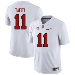 Men Tevarua Tafiti White Stanford College Football #11 Jersey 563728-887