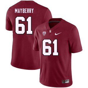 Men Trevor Mayberry Cardinal Cardinal College Football #61 Jersey 126806-529
