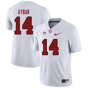 Men Wilfredo Aybar White Stanford Cardinal College Football #14 Jersey 446168-985