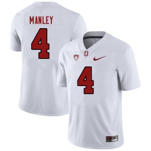 Men Zahran Manley White Stanford Cardinal College Football #4 Jersey 790060-233