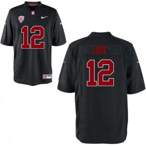 Men Andrew Luck Black Stanford College Football #12 Jersey 221164-300