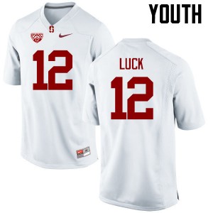 Youth Andrew Luck White Stanford College Football #12 Jersey 155515-646