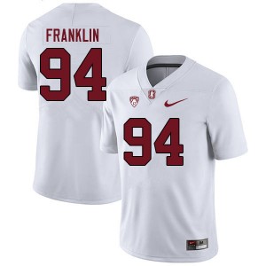 Men Anthony Franklin White Stanford College Football #94 Jersey 452003-177