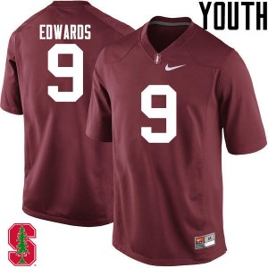 Youth Ben Edwards Cardinal Stanford University College Football #9 Jersey 926397-170