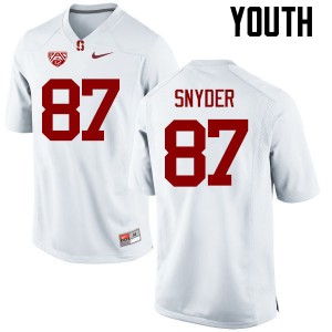 Youth Ben Snyder White Stanford Cardinal College Football #87 Jersey 751887-698