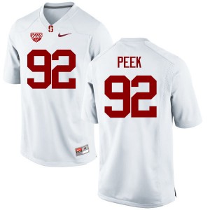 Men Bo Peek White Stanford Cardinal College Football #92 Jersey 462818-726