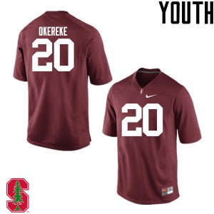 Youth Bobby Okereke Cardinal Stanford College Football #20 Jersey 321338-608