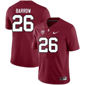 Men Brendon Barrow Cardinal Stanford College Football #26 Jersey 500456-569