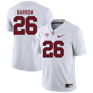 Men Brendon Barrow White Stanford Cardinal College Football #26 Jersey 726759-888