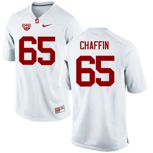 Men Brian Chaffin White Cardinal College Football #65 Jersey 346935-828