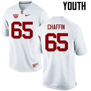 Youth Brian Chaffin White Cardinal College Football #65 Jersey 176601-663