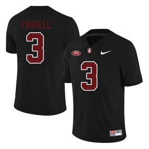 Men Bryce Farrell Black Stanford Cardinal 2024 ACC Conference College Football #3 Jersey 837254-566