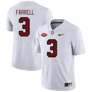Men Bryce Farrell White Stanford University 2024 ACC Conference College Football #3 Jersey 347909-862