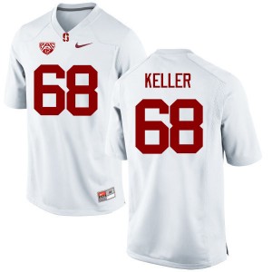 Men C.J. Keller White Stanford Cardinal College Football #68 Jersey 759582-518